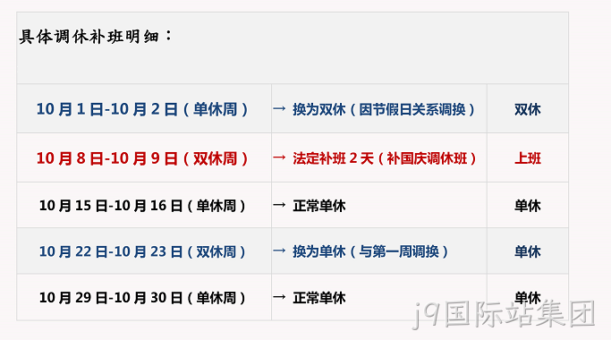 j9国际站集团国庆放假