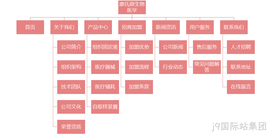 公司网站开发栏目架构图